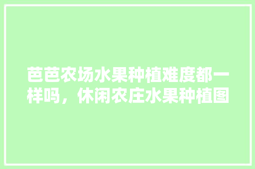 芭芭农场水果种植难度都一样吗，休闲农庄水果种植图片大全。 水果种植