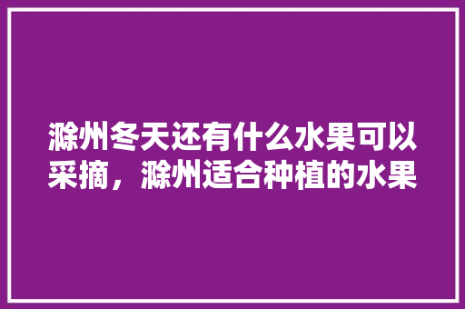 滁州冬天还有什么水果可以采摘，滁州适合种植的水果有哪些。 家禽养殖