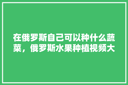 在俄罗斯自己可以种什么蔬菜，俄罗斯水果种植视频大全。 土壤施肥