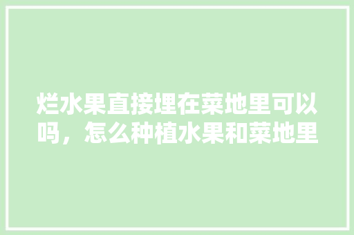 烂水果直接埋在菜地里可以吗，怎么种植水果和菜地里的水果。 畜牧养殖