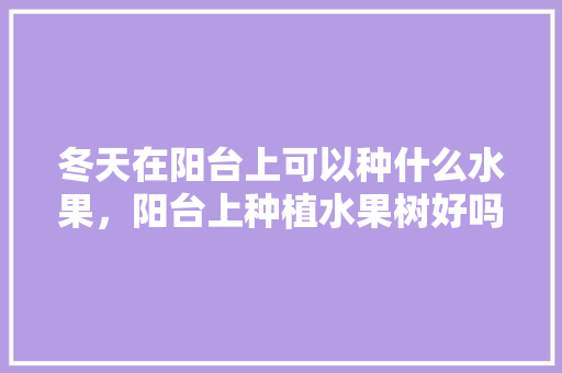 冬天在阳台上可以种什么水果，阳台上种植水果树好吗。 水果种植