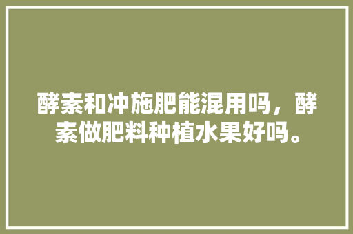 酵素和冲施肥能混用吗，酵素做肥料种植水果好吗。 蔬菜种植