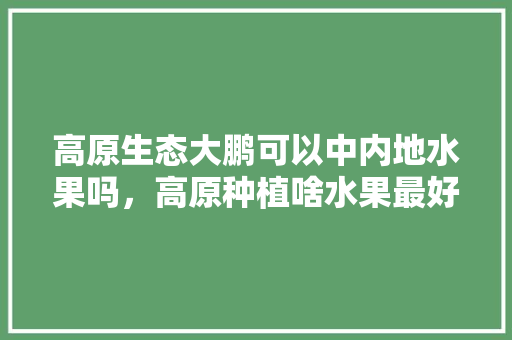 高原生态大鹏可以中内地水果吗，高原种植啥水果最好。 蔬菜种植