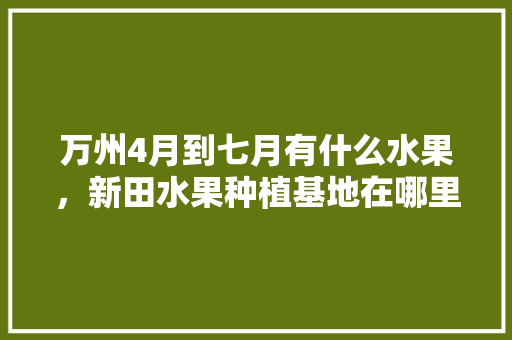 万州4月到七月有什么水果，新田水果种植基地在哪里。 万州4月到七月有什么水果，新田水果种植基地在哪里。 水果种植