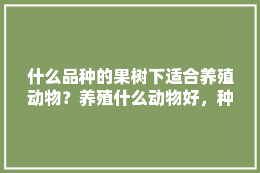 什么品种的果树下适合养殖动物？养殖什么动物好，种植什么水果最好养殖呢。 土壤施肥