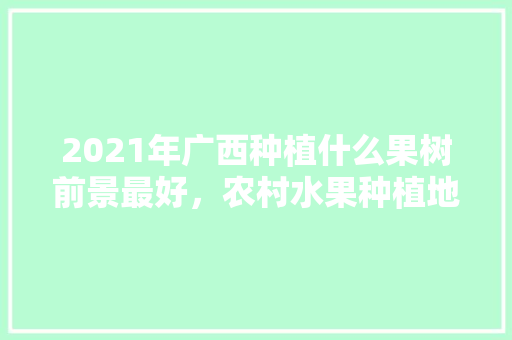 2021年广西种植什么果树前景最好，农村水果种植地图片大全。 2021年广西种植什么果树前景最好，农村水果种植地图片大全。 土壤施肥