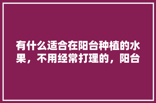 有什么适合在阳台种植的水果，不用经常打理的，阳台水果种植造型图片。 有什么适合在阳台种植的水果，不用经常打理的，阳台水果种植造型图片。 蔬菜种植