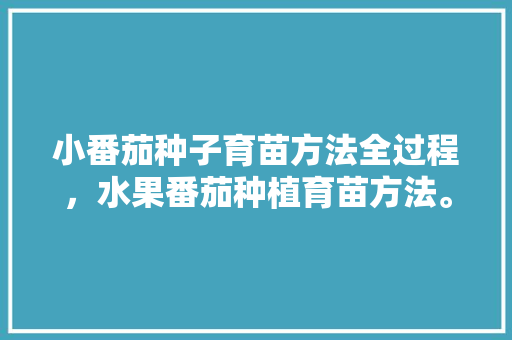 小番茄种子育苗方法全过程，水果番茄种植育苗方法。 小番茄种子育苗方法全过程，水果番茄种植育苗方法。 畜牧养殖