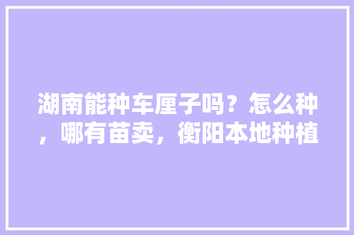 湖南能种车厘子吗？怎么种，哪有苗卖，衡阳本地种植水果基地有哪些。 湖南能种车厘子吗？怎么种，哪有苗卖，衡阳本地种植水果基地有哪些。 土壤施肥