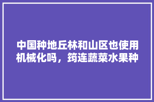 中国种地丘林和山区也使用机械化吗，筠连蔬菜水果种植基地。 中国种地丘林和山区也使用机械化吗，筠连蔬菜水果种植基地。 蔬菜种植