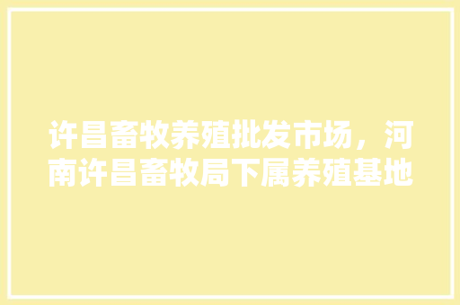 许昌畜牧养殖批发市场，河南许昌畜牧局下属养殖基地。 许昌畜牧养殖批发市场，河南许昌畜牧局下属养殖基地。 畜牧养殖