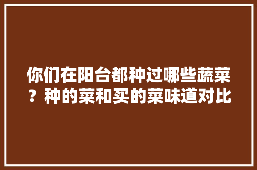 你们在阳台都种过哪些蔬菜？种的菜和买的菜味道对比怎么样，阳台种植水果蔬菜盆景图片。 你们在阳台都种过哪些蔬菜？种的菜和买的菜味道对比怎么样，阳台种植水果蔬菜盆景图片。 家禽养殖