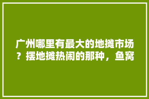 广州哪里有最大的地摊市场？摆地摊热闹的那种，鱼窝头水果种植基地在哪里。 广州哪里有最大的地摊市场？摆地摊热闹的那种，鱼窝头水果种植基地在哪里。 家禽养殖