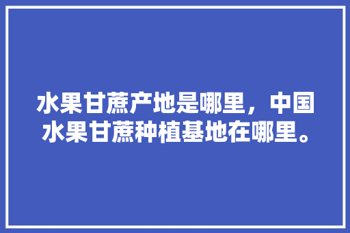 水果甘蔗产地是哪里，中国水果甘蔗种植基地在哪里。 水果甘蔗产地是哪里，中国水果甘蔗种植基地在哪里。 蔬菜种植