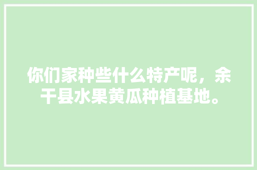 你们家种些什么特产呢，余干县水果黄瓜种植基地。 你们家种些什么特产呢，余干县水果黄瓜种植基地。 家禽养殖