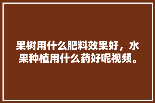 果树用什么肥料效果好，水果种植用什么药好呢视频。 果树用什么肥料效果好，水果种植用什么药好呢视频。 蔬菜种植