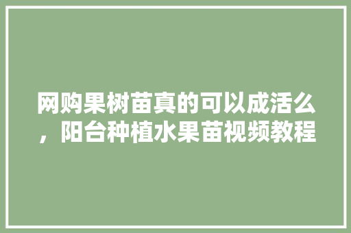 网购果树苗真的可以成活么，阳台种植水果苗视频教程。 网购果树苗真的可以成活么，阳台种植水果苗视频教程。 畜牧养殖