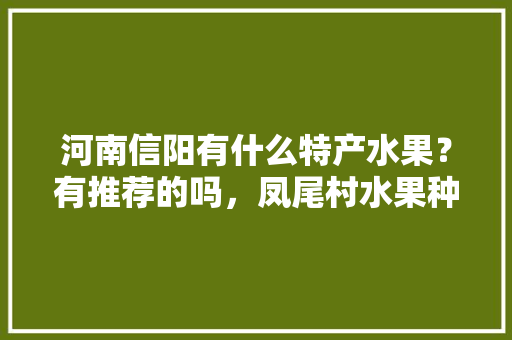 河南信阳有什么特产水果？有推荐的吗，凤尾村水果种植农场地址。 河南信阳有什么特产水果？有推荐的吗，凤尾村水果种植农场地址。 土壤施肥