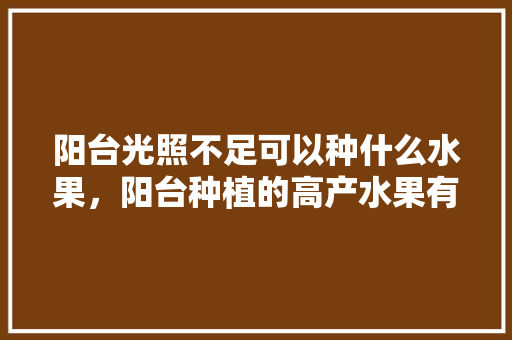 阳台光照不足可以种什么水果，阳台种植的高产水果有哪些。 阳台光照不足可以种什么水果，阳台种植的高产水果有哪些。 蔬菜种植