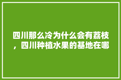 四川那么冷为什么会有荔枝，四川种植水果的基地在哪。 四川那么冷为什么会有荔枝，四川种植水果的基地在哪。 家禽养殖