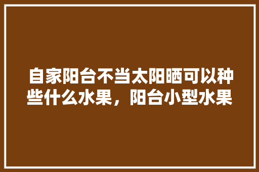 自家阳台不当太阳晒可以种些什么水果，阳台小型水果种植机器图片。 自家阳台不当太阳晒可以种些什么水果，阳台小型水果种植机器图片。 家禽养殖