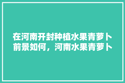 在河南开封种植水果青萝卜前景如何，河南水果青萝卜种植时间。 在河南开封种植水果青萝卜前景如何，河南水果青萝卜种植时间。 水果种植