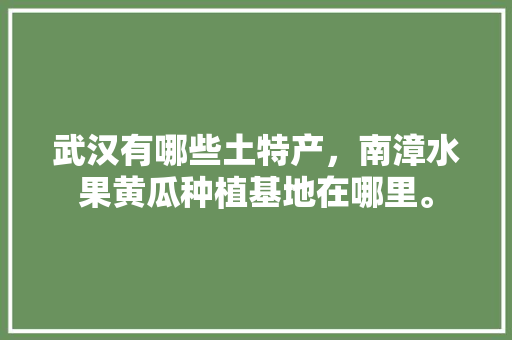 武汉有哪些土特产，南漳水果黄瓜种植基地在哪里。 武汉有哪些土特产，南漳水果黄瓜种植基地在哪里。 水果种植