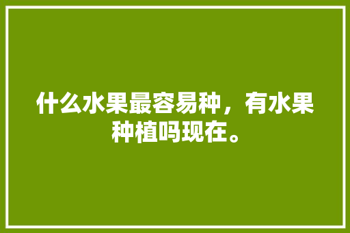 什么水果最容易种，有水果种植吗现在。 什么水果最容易种，有水果种植吗现在。 畜牧养殖