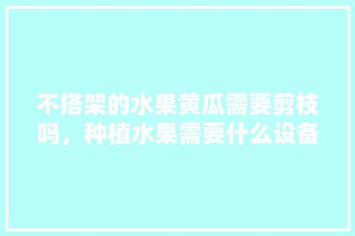 不搭架的水果黄瓜需要剪枝吗，种植水果需要什么设备。 不搭架的水果黄瓜需要剪枝吗，种植水果需要什么设备。 水果种植