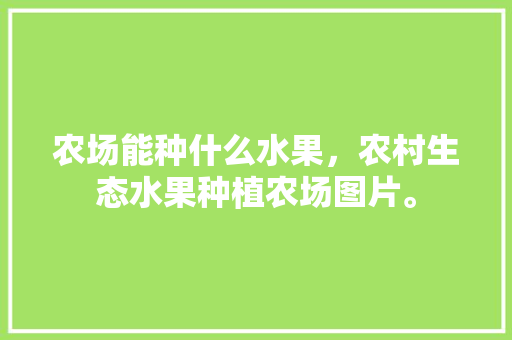 农场能种什么水果，农村生态水果种植农场图片。 农场能种什么水果，农村生态水果种植农场图片。 蔬菜种植