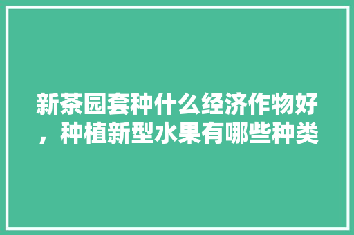 新茶园套种什么经济作物好，种植新型水果有哪些种类。 新茶园套种什么经济作物好，种植新型水果有哪些种类。 畜牧养殖