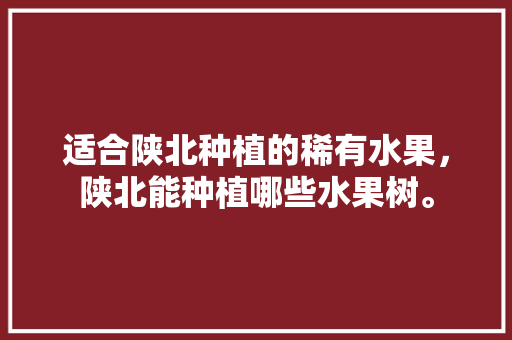 适合陕北种植的稀有水果，陕北能种植哪些水果树。 适合陕北种植的稀有水果，陕北能种植哪些水果树。 水果种植