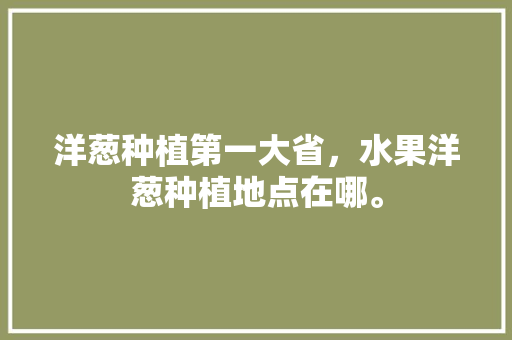 洋葱种植第一大省，水果洋葱种植地点在哪。 洋葱种植第一大省，水果洋葱种植地点在哪。 畜牧养殖