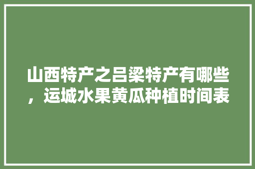 山西特产之吕梁特产有哪些，运城水果黄瓜种植时间表。 山西特产之吕梁特产有哪些，运城水果黄瓜种植时间表。 蔬菜种植