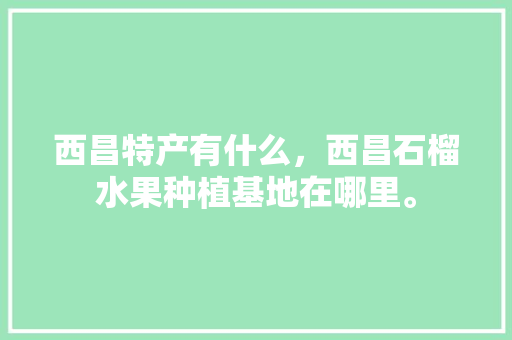 西昌特产有什么，西昌石榴水果种植基地在哪里。 西昌特产有什么，西昌石榴水果种植基地在哪里。 水果种植