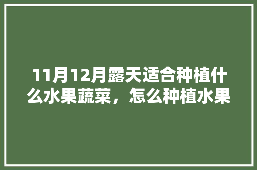 11月12月露天适合种植什么水果蔬菜，怎么种植水果蔬菜图片大全。 11月12月露天适合种植什么水果蔬菜，怎么种植水果蔬菜图片大全。 水果种植