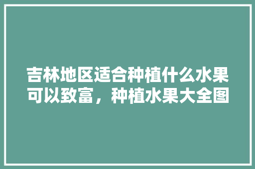 吉林地区适合种植什么水果可以致富，种植水果大全图片欣赏图。 吉林地区适合种植什么水果可以致富，种植水果大全图片欣赏图。 水果种植