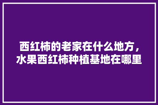 西红柿的老家在什么地方，水果西红柿种植基地在哪里。 西红柿的老家在什么地方，水果西红柿种植基地在哪里。 畜牧养殖