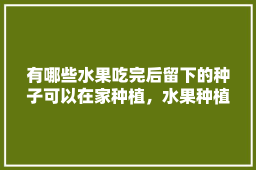 有哪些水果吃完后留下的种子可以在家种植，水果种植企业会计科目设置。 有哪些水果吃完后留下的种子可以在家种植，水果种植企业会计科目设置。 家禽养殖