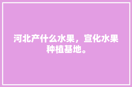 河北产什么水果，宣化水果种植基地。 河北产什么水果，宣化水果种植基地。 蔬菜种植