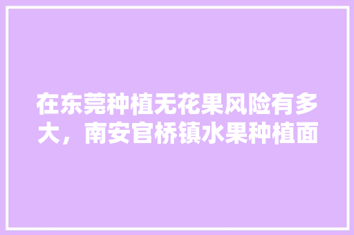 在东莞种植无花果风险有多大，南安官桥镇水果种植面积多少。 在东莞种植无花果风险有多大，南安官桥镇水果种植面积多少。 土壤施肥