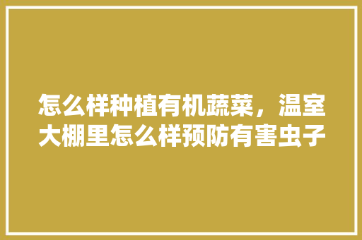 怎么样种植有机蔬菜，温室大棚里怎么样预防有害虫子，有机水果西瓜种植方法视频。 怎么样种植有机蔬菜，温室大棚里怎么样预防有害虫子，有机水果西瓜种植方法视频。 蔬菜种植