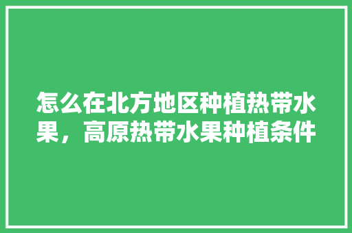 怎么在北方地区种植热带水果，高原热带水果种植条件是什么。 怎么在北方地区种植热带水果，高原热带水果种植条件是什么。 家禽养殖