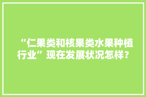 “仁果类和核果类水果种植行业”现在发展状况怎样？未来有何新的创业空间，市场水果种植方案。 “仁果类和核果类水果种植行业”现在发展状况怎样？未来有何新的创业空间，市场水果种植方案。 土壤施肥