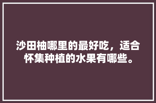 沙田柚哪里的最好吃，适合怀集种植的水果有哪些。 沙田柚哪里的最好吃，适合怀集种植的水果有哪些。 水果种植