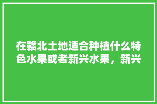 在赣北土地适合种植什么特色水果或者新兴水果，新兴水果种植方法有哪些。 在赣北土地适合种植什么特色水果或者新兴水果，新兴水果种植方法有哪些。 土壤施肥