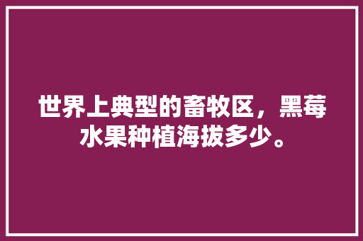 世界上典型的畜牧区，黑莓水果种植海拔多少。 世界上典型的畜牧区，黑莓水果种植海拔多少。 水果种植