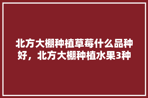 北方大棚种植草莓什么品种好，北方大棚种植水果3种方法。 北方大棚种植草莓什么品种好，北方大棚种植水果3种方法。 水果种植