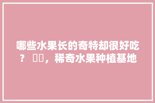 哪些水果长的奇特却很好吃？ ​​，稀奇水果种植基地在哪里。 哪些水果长的奇特却很好吃？ ​​，稀奇水果种植基地在哪里。 水果种植