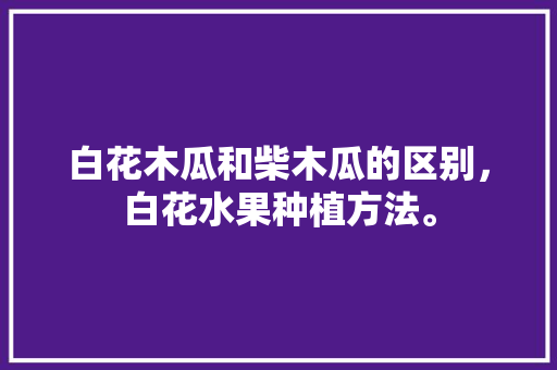 白花木瓜和柴木瓜的区别，白花水果种植方法。 白花木瓜和柴木瓜的区别，白花水果种植方法。 水果种植